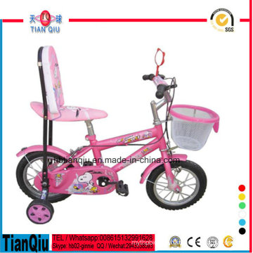 Pink Kids Bike with High Back Rest Saddle Children Bicycle